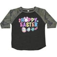 thumbnail image 3 of Inktastic Happy Easter with Bunny Face and Easter Eggs Girls Toddler T-Shirt, 3 of 5