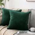 thumbnail image 4 of Soft Throw Pillow Case, Decorative Square 18x18 Couch Cushions Cover 2 Pack, Green, 4 of 8