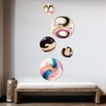 thumbnail image 3 of Designart "Waves of Pink and Gold" Modern Spiral Metal Wall Art Set of 5 Piece, 3 of 5
