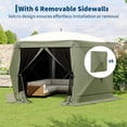 thumbnail image 2 of Senfot 11FT Hexagonal Pop Up Canopy Tent, 210D Polyester Fabric, 6 Sidewalls, Mesh Screen, 230cm Height Green, 2 of 8