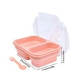 thumbnail image 3 of Dvkptbk Adult Folding Lunch Bin Silicone Folding Lunch Box Set Outdoor Camping Food Grade Lunch Box Adult Picnic Retortable Fruit C-Risper Compartment Lunch Box Storage & Organization, 3 of 8