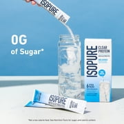 Isopure Clear Protein Powder with Electrolytes, Unsweetened Stick Pack, 6 Count