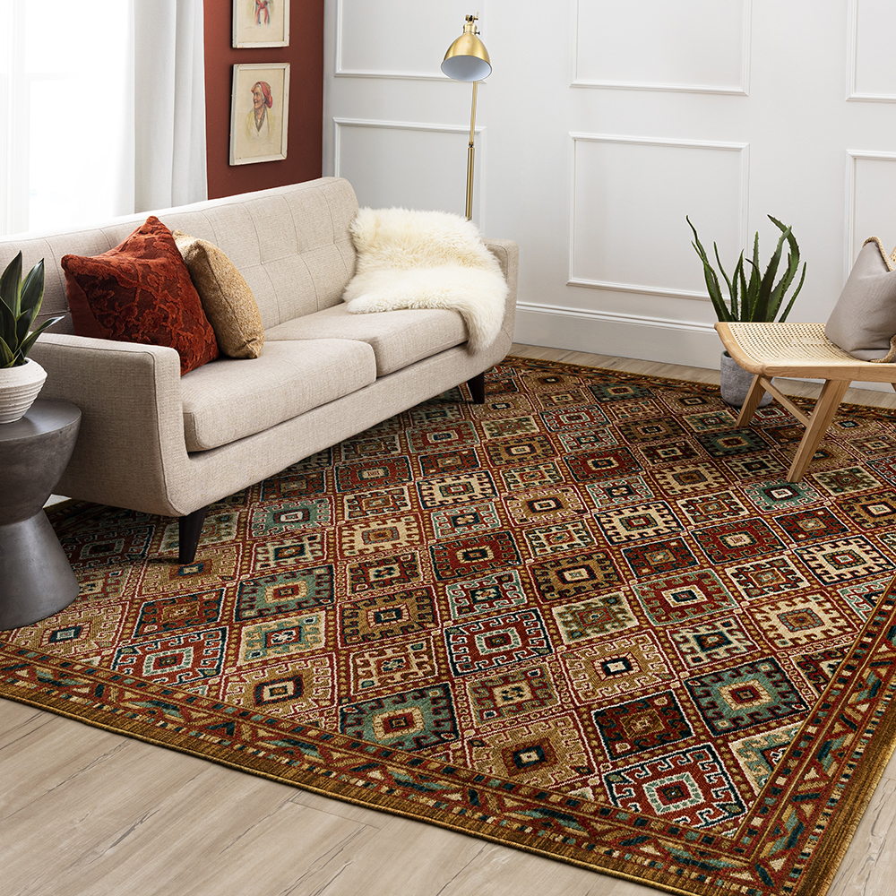 Mohawk Home Quinnstone Woven Indoor Area Rug, Red, 6' x 9'