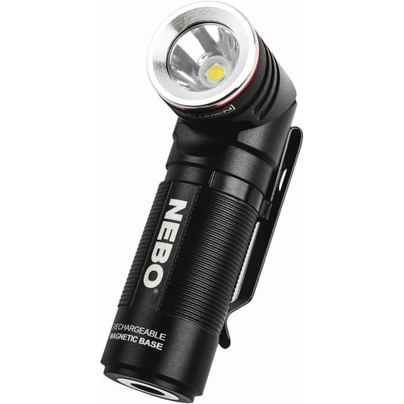 "NEBO SWYVEL 1000 Lumen Rechargeable Flashlight: Rotating Head, 5 Modes, Magnetic Base - Black"