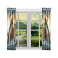 thumbnail image 3 of BSDHOME Crazy Shark Window Curtain Kitchen Curtain 26x39 inches (Two Pieces), 3 of 3