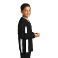 thumbnail image 3 of Sport Tek Teen Unisex Regular Colorblock Wind Shirt Black/White Large, 3 of 6