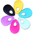 thumbnail image 4 of Paquete de 6 collares masticables de silicona para la dentición, colgantes para niños, juguetes para la dentición para niños, niñas y adultos, 4 of 7
