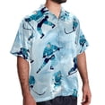 thumbnail image 2 of Ice Hockey Men's Short Sleeve Casual Printed Button Down Beach Shirts - Summer Fashion Tops, 2 of 6