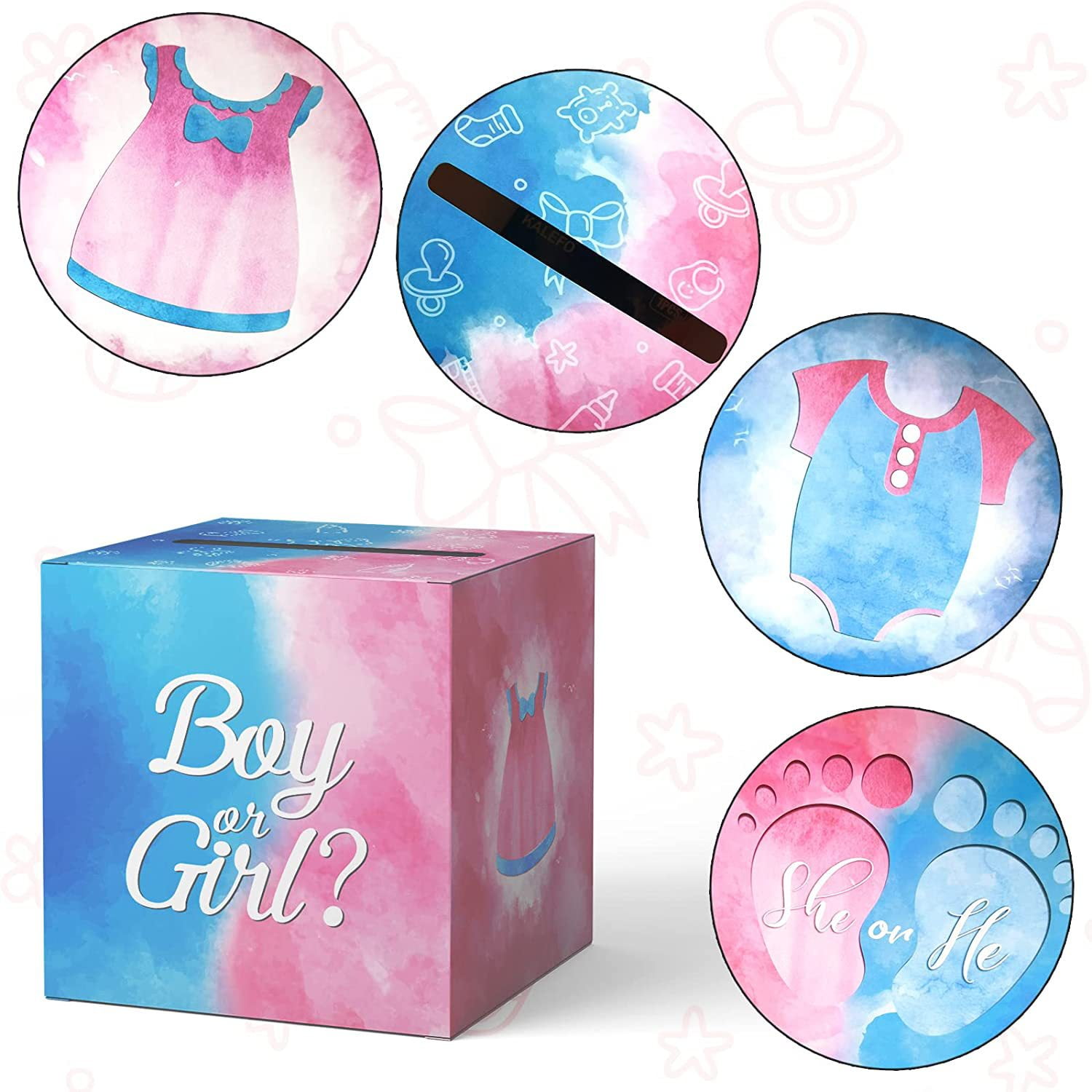 Baby Gender Reveal Ballot Box Gender Voting Game For Boys And Girls Baby Shower Games Party Decorations