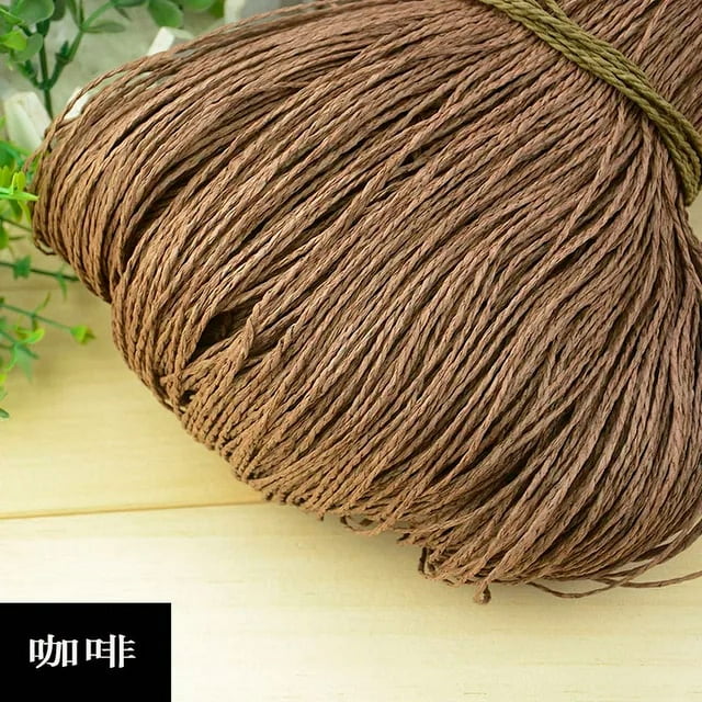 500g Summer Raffia Yarn Crochet Natural Paper Straw Threads Handcrafts For DIY Knitting Hat Handbag Purse Basket Rattan Material