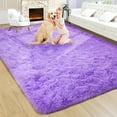 thumbnail image 6 of Homore Cute Fluffy Carpet Soft Washable Area Rugs for Bedroom/ Living Room Decoration,6'x9',Purple, 6 of 7