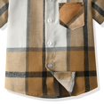 thumbnail image 4 of Ruyang Boys Flannel Plaid Hood Shirts Casual Roll Up Button Down Tee Shirt Tops with Pocket Summer Short Sleeve Clothes, 4 of 4