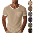thumbnail image 2 of Pafei Tyugd Pet Pouch Shirt Men with Kangaroo Carrier Loose Oversized Short Sleeve Summer T-Shirt Casual Round Neck Vacation Outfits Wine S, 2 of 6