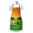 thumbnail image 3 of Camping Apron, National Mountain Park Campsite Landscape with Family Trailer Caravan and Tent, Unisex Kitchen Bib with Adjustable Neck for Cooking Gardening, Adult Size, Multicolor, by Ambesonne, 3 of 4