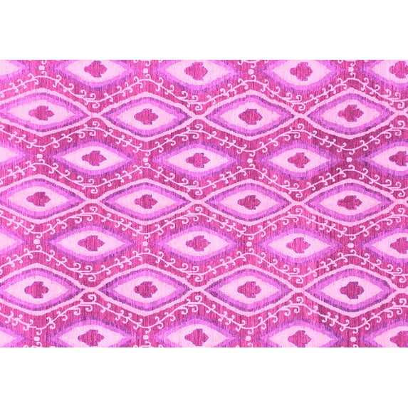Ahgly Company Indoor Rectangle Abstract Pink Modern Area Rugs, 8' x 12'