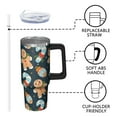 thumbnail image 3 of 30 oz Christmas Snowflake Tumbler with Handle and Straw, Stainless Steel Double Wall Cup 30 oz, Leak Proof Holiday Mug, Festive Gift Idea, 3 of 5