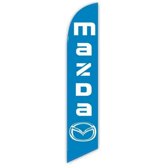 Cobb Promo Advertising Feather Flag 12ft for Mazda Blue - Replacement Flag Only Without Poleset