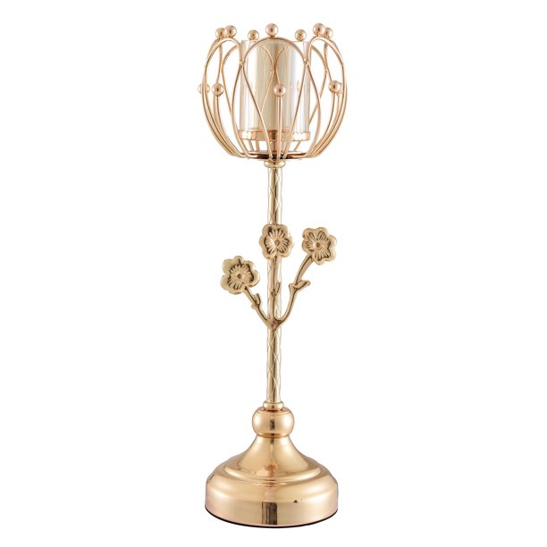 Portavelas para de de boda Candelabros Fiesta de cumpleaños de comedor Luz Hogar Nad Cena Decoració L Baoblaze Portavelas pequeño de placa de hierro