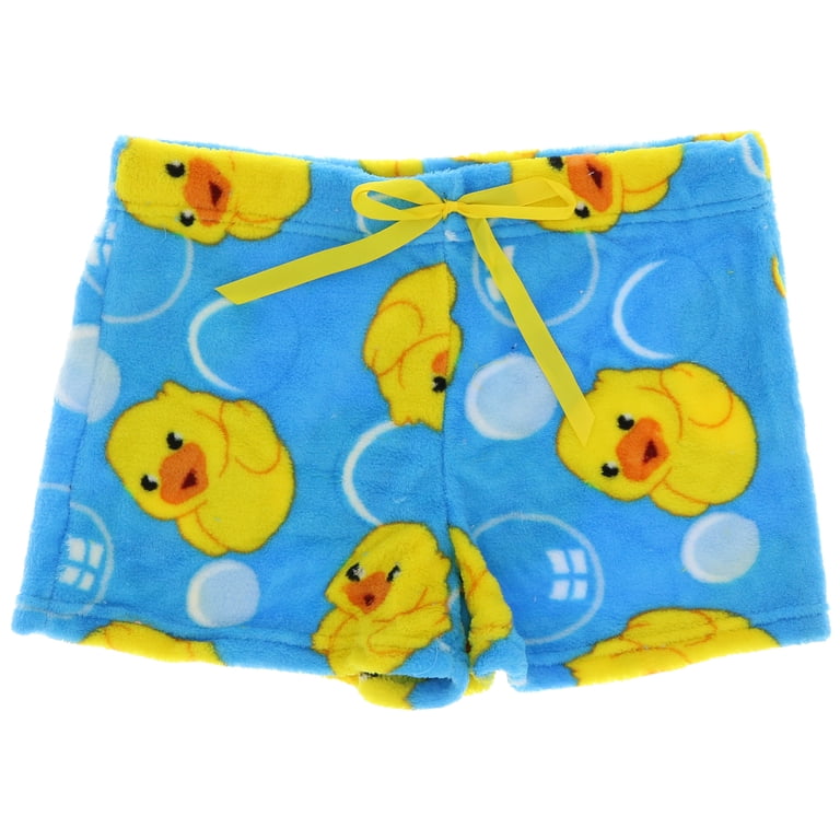 Emme Jordan Junior's Fuzzy Pajama Shorts - Rubber Duckies, X-Large