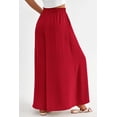 thumbnail image 2 of Pantalones PRETTYGARDEN Palazzo de Pierna Ancha Rojo Talle Grande, 2 of 9
