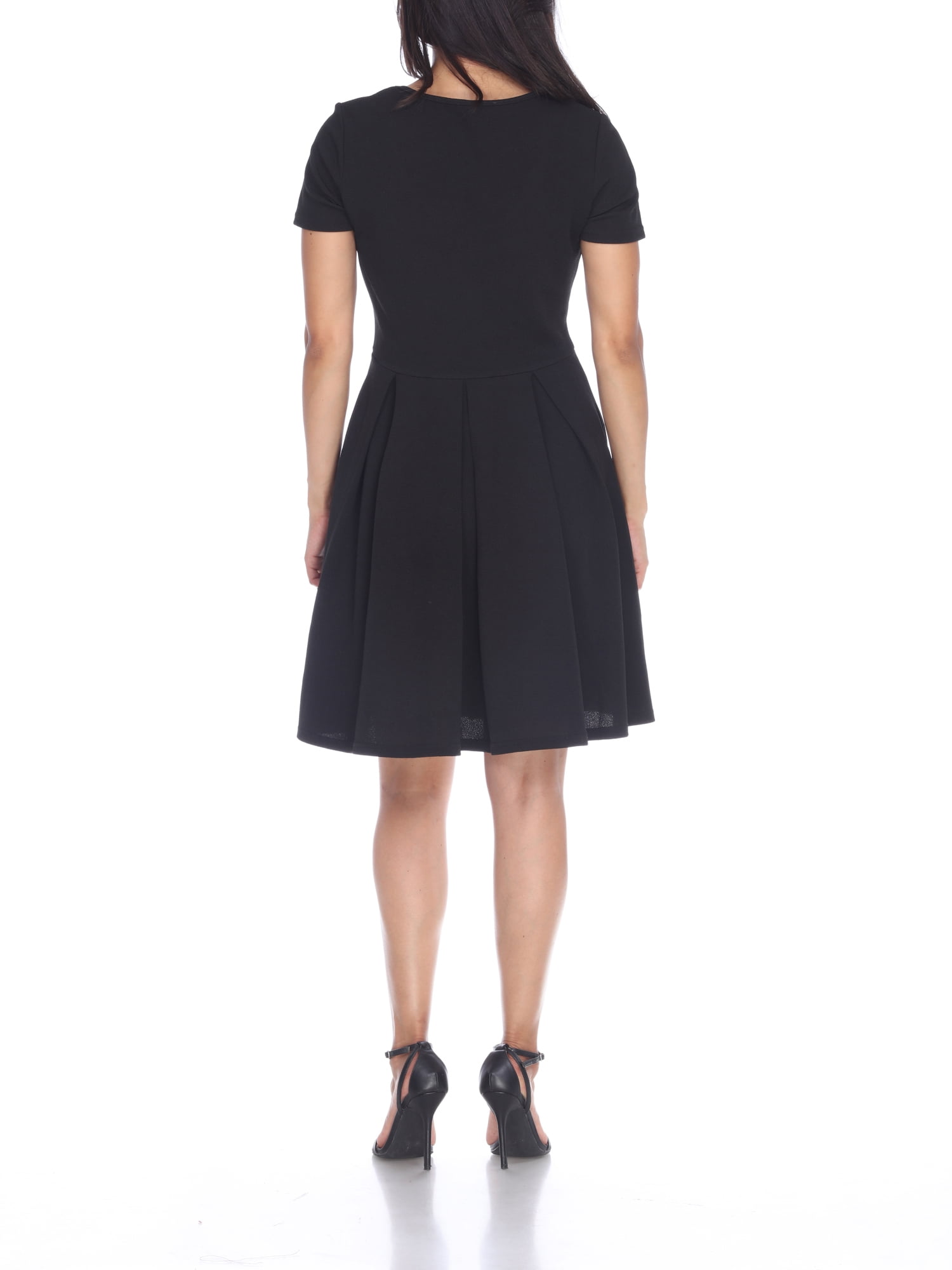women's short sleeve fit and flare dress