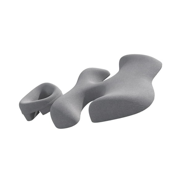 Almohada facial, almohada para el pecho, espuma viscoelástica, transpirable, multiusos, para masajes en salones de belleza, almohada de apoyo para el Gris claro