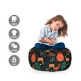 thumbnail image 2 of Autumn Storage Toy Bag Chair, Wild Forest Season Gazelle Deer Fall Colors Leaves Pattern Composition, Stuffed Animal Organizer Washable Bag, Large Size, Amber and Jade Green, by Ambesonne, 2 of 3