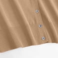 thumbnail image 6 of Brown Cardigan for Womens Solid Button Down Long Sleeve Classic V Neck Knit Cardigan Sweater Fall Trendy Outfits, 6 of 6