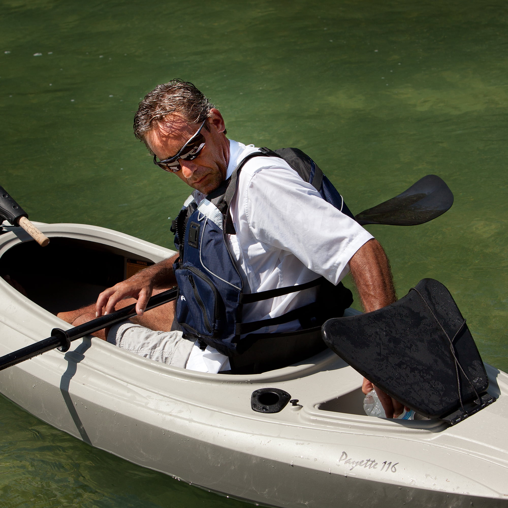 Lifetime Payette Angler 116 inch Sit-Inside Fishing Kayak, Sandstone (90235)