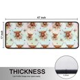 thumbnail image 5 of Kitchen Rugs Sets Of 2,Colorful Highland Cow Flower Pattern Anti Fatigue Kitchen Mat Rugs Non Slip Washable,Decorative Kitchen Floor Mats for Kitchen,Sink,Laundry,17"x47"+17"x47", 5 of 5