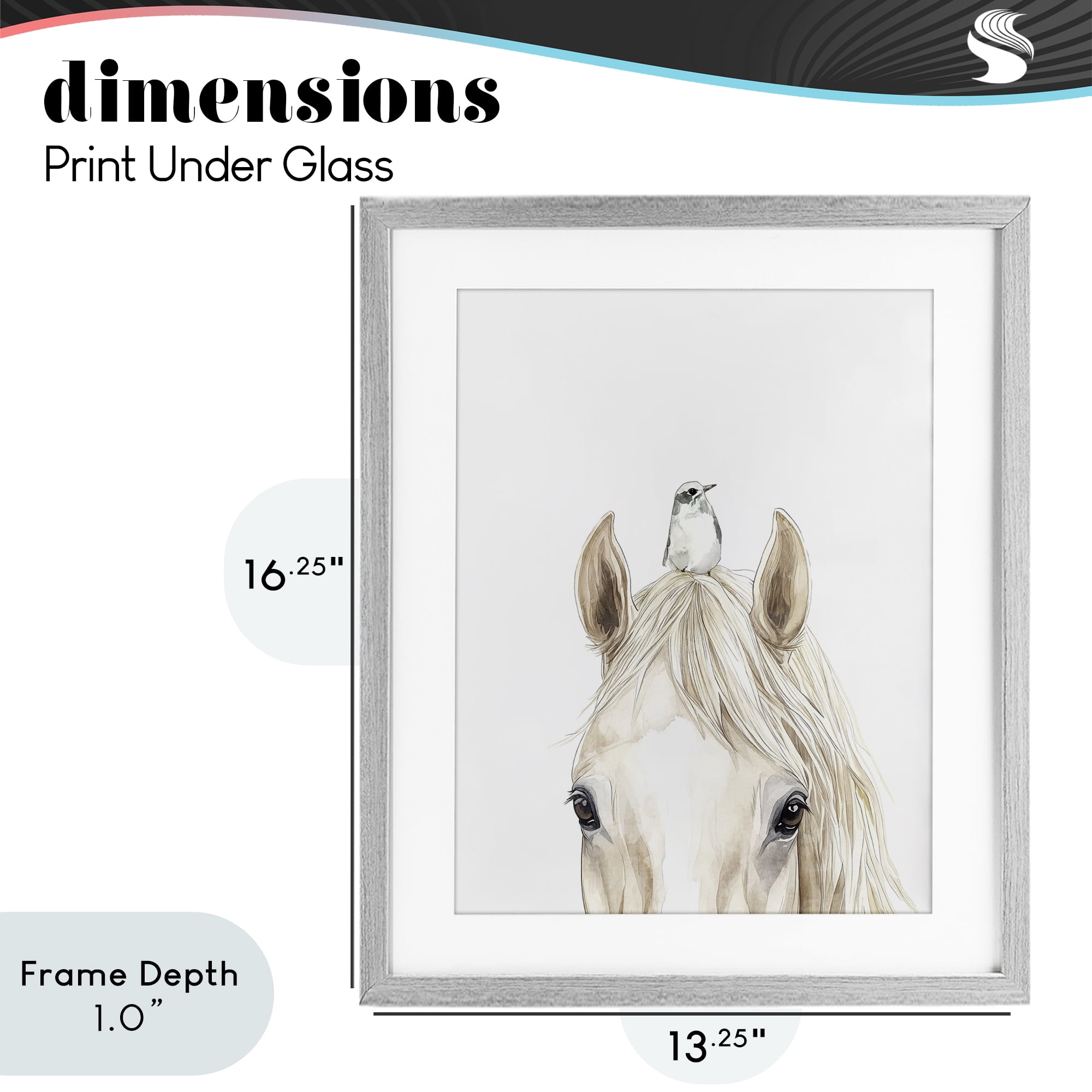 Stupell Industries Unexpected Guest Animals Gray Framed Print Under Glass, design by Svetlana Aleynikova