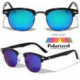 thumbnail image 2 of Retro Vintage Polarized Sunglasses Mens Mirror Lens Half Metal Frame Sunglasses, 2 of 4