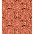 thumbnail image 3 of Ambesonne Peach Duvet Cover Set, Floral Vibrant Drawing, King, Peach Orange Black, 3 of 6