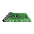 thumbnail image 2 of Ahgly Company Indoor Square Oriental Emerald Green Traditional Area Rugs, 6' Square, 2 of 4