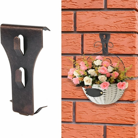 FACEGA Brick Hooks for Hanging No Drill Outdoor Brick Wall Hanger Brick Clips Picture Hangers Fit 2-1/4 to 2-3/8 inch Height Metal Brick Clamps for Outside Home Decor (24Pcs)