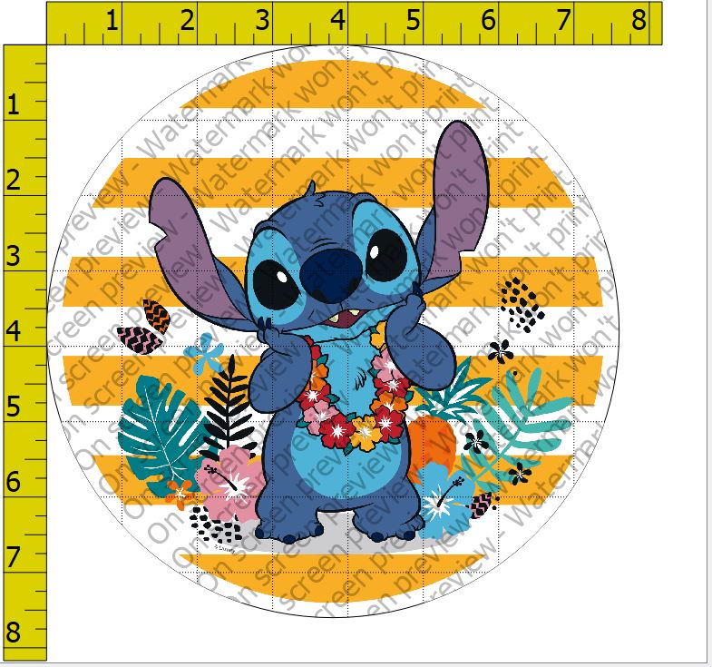 Disney Lilo and Stitch Edible Cake Topper Image 8" Round
