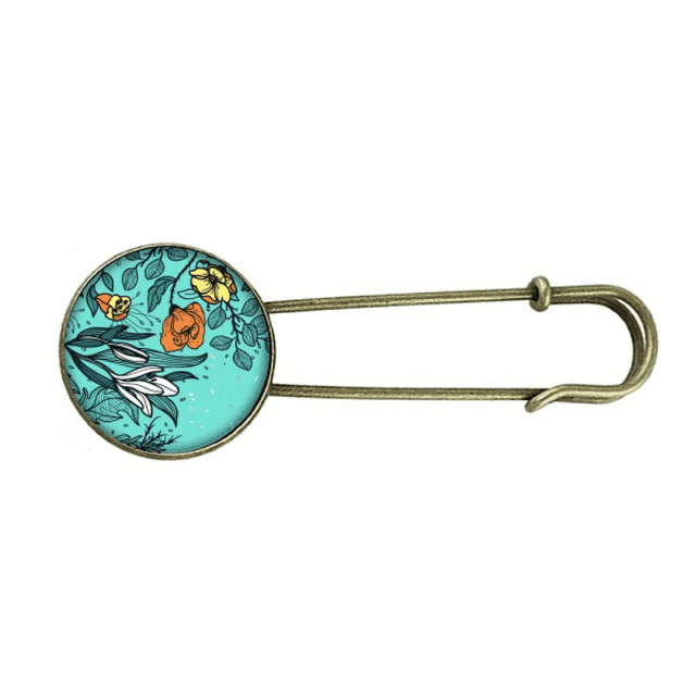 Arte Moderno Lily Camellia dibujo EsES Broche De Broche De Metal Antiguo Unbranded M
