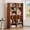 Brown + Particle Boa, variant on Modern 2-in-1 Wooden Cat Tree Bookshelf with Storage, Tall Cat House Display Case Tower, Multi-Tier Integrated Cat Condo Climbing Shelf with Scratch-Resistant Surface for Living Room & Bedroom
