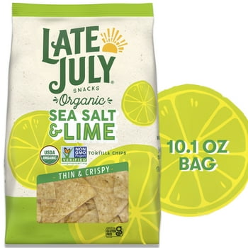 Late July Snacks Thin and Cri  Tortilla Chips with Sea Salt and Lime, 10.1 oz Bag