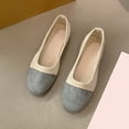 thumbnail image 4 of Ballerines pour Femmes, Ballerines Décontractées pour Femmes, Chaussures à Enfiler à Bout Rond avec Design Color-Block, Matériaux Souples pour un Confort Toute la Journée, pour les Déplacements Quotidiens et la Marche en Plein Air, 4 of 5