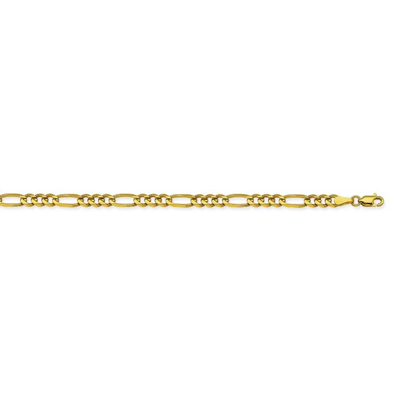 14K Yellow Gold 3.9 Figaro Chain in 8 inch, 18 inch, 20 inch, 22 inch, & 24 inch