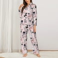 thumbnail image 2 of Sikiie Cat Women's Long-Sleeve Shirt and Full-Length Bottom Pajama Set (s-xxl)-Small, 2 of 7