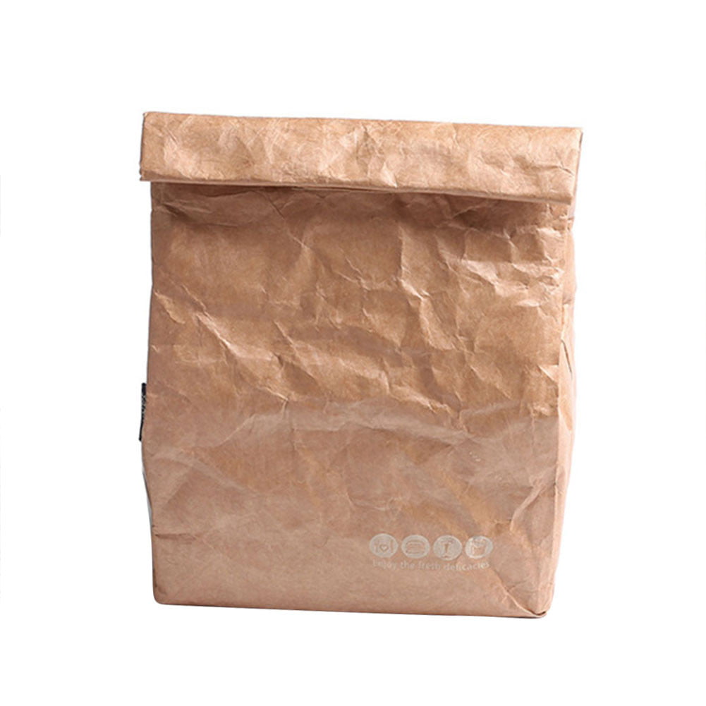 6L Brown Paper Lunch Bag Environmentally Friendly Reusable Lunch Box