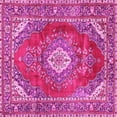 thumbnail image 1 of Ahgly Company Indoor Square Medallion Pink Traditional Area Rugs, 4' Square, 1 of 4