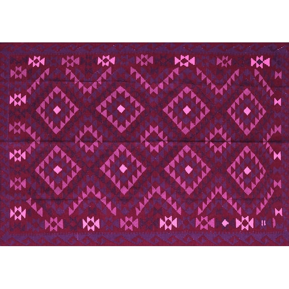 Ahgly Company Indoor Rectangle Southwestern Pink Country Area Rugs, 4' x 6'