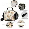 thumbnail image 3 of FORMRS Student Lunch Bag Insulated Reusable Cooler Box with Zipper Pockets, Beige Watercolor Seashells, 3 of 9
