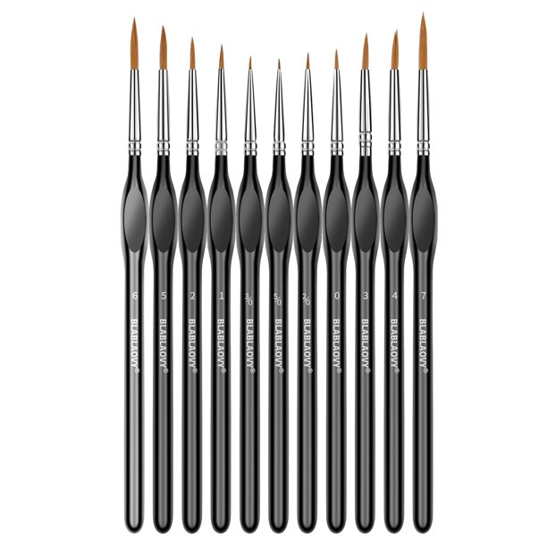Set de pinceles de pintura Blablaovy de 11 piezas con mango triangular para detalles