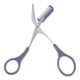 thumbnail image 1 of Tijeras para recortar cejas, tijeras para cejas con peine, tijeras para peine de cejas de acero inoxidable, recortador de cejas para principiantes y mujeres, para recortar y dar forma a las cejas, púrpura Unique Bargains tijeras para cejas, 1 of 7