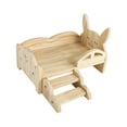 thumbnail image 3 of Wooden Guinea Pig Bed Sturdy with Steps Nest for Chinchillas Bunny Hedgehogs Large Rabbit, 3 of 8