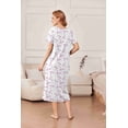 thumbnail image 6 of Ekouaer Cotton Nightgowns for Women with Pockets Midi Night Gowns for Sleeping Plus Size House Dress Lounge Dress, 6 of 6